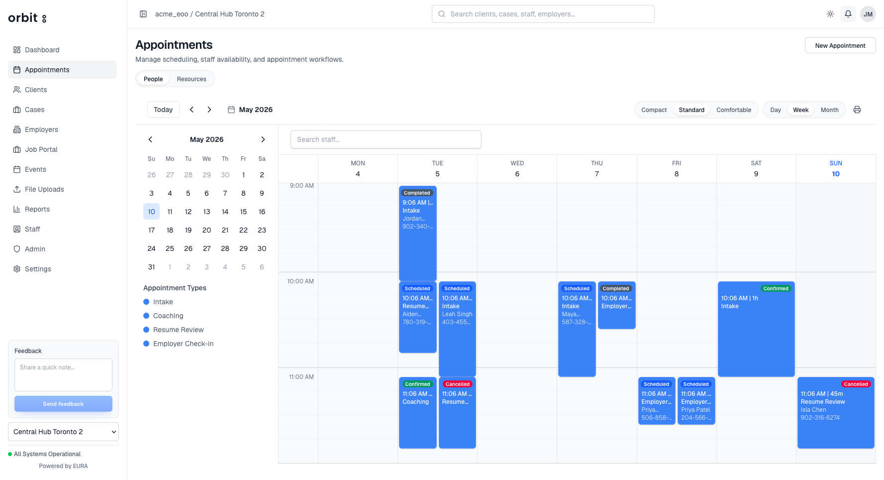 Orbit calendar